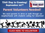 TAG DAY Volunteers Needed